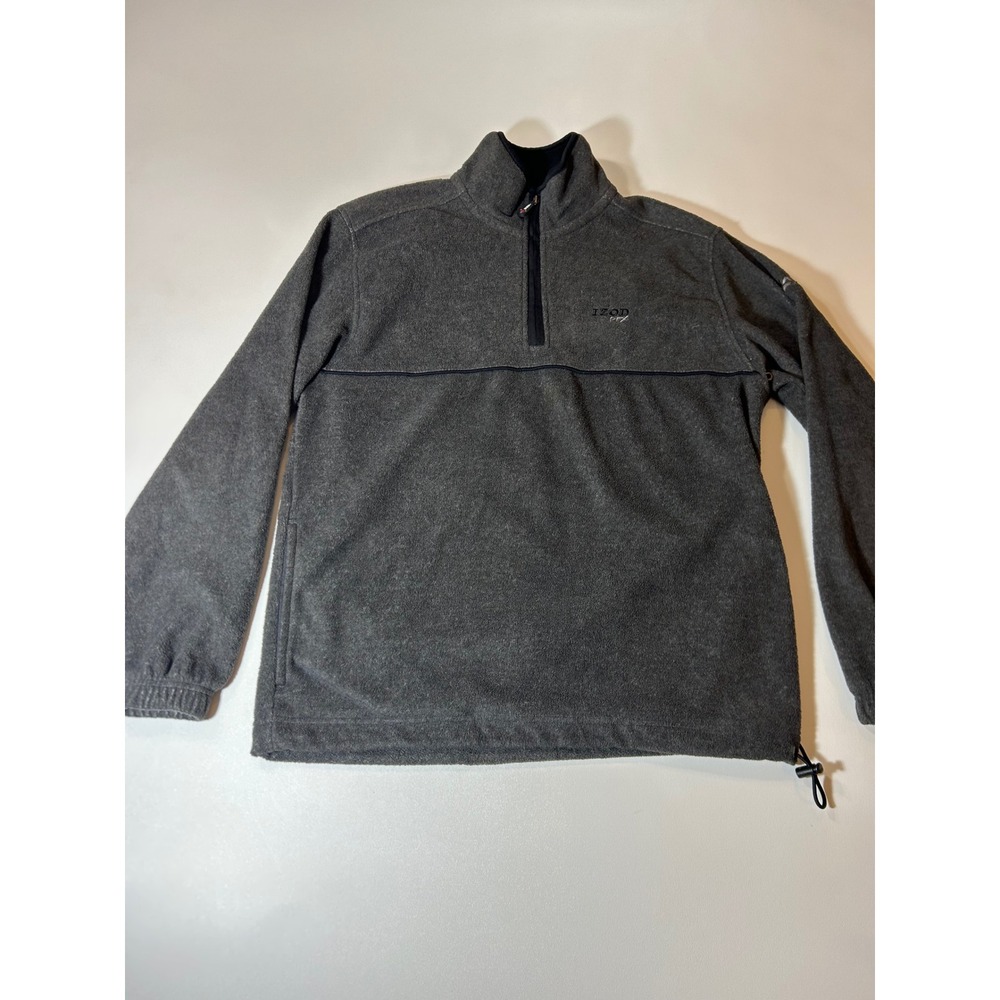 IZOD Fleece Pullover Mens XL Gray Excellent PFX Maxx Air Quarter Zip